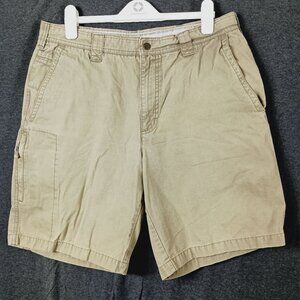 Columbia Cargo Shorts Mens 34 Khaki Zip Pocket Gorpcore Hiking Summer